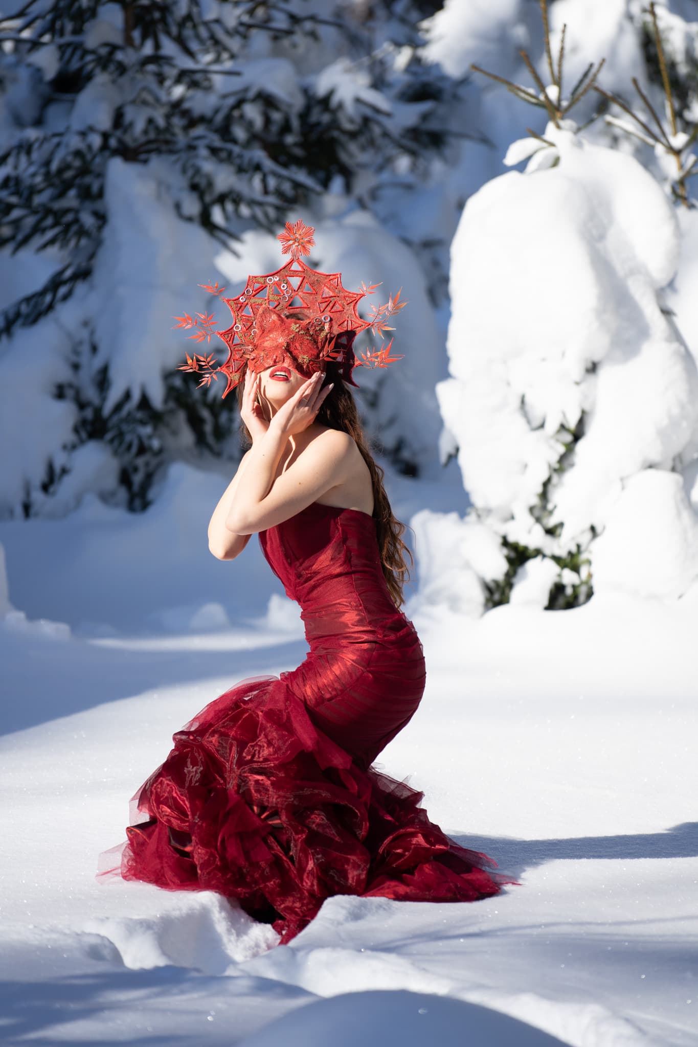 Frau im Schnee, Österreich